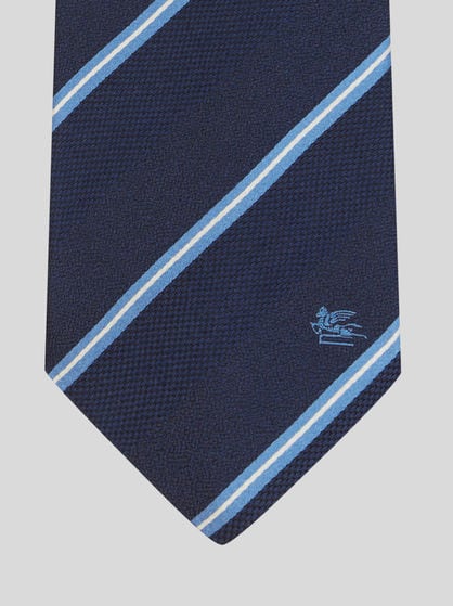 CORBATA DE SEDA A RAYAS JACQUARD
