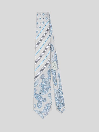 PATTERNED SILK JACQUARD TIE