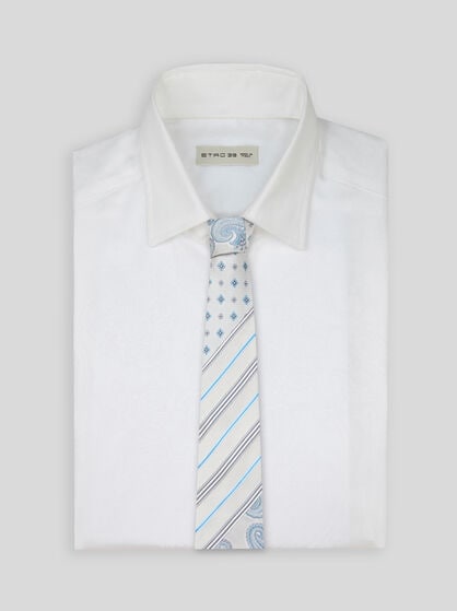 PATTERNED SILK JACQUARD TIE