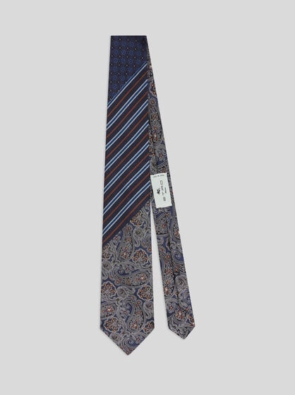 PATCHWORK SILK TIE