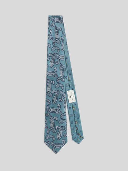 SILK JACQUARD TIE WITH TWO MOTIFS