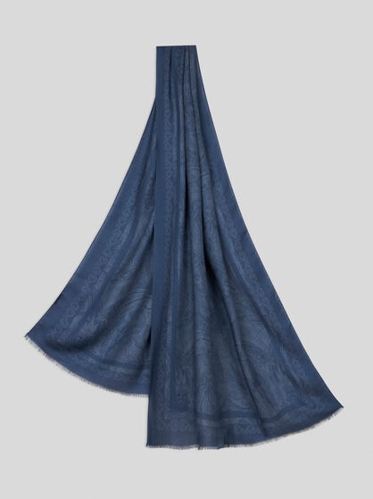 SCARF WITH TONAL MOTIF
