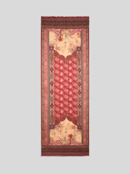 WOOL AND SILK SCARF WITH DESIGN