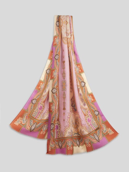 SCARF WITH BAROQUE MOTIF