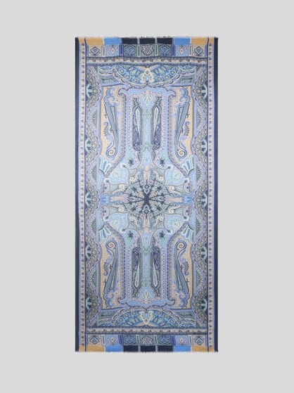 PATTERNED CASHMERE-BLEND SCARF