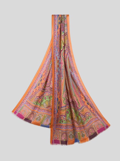 PAISLEY CASHMERE-BLEND SCARF