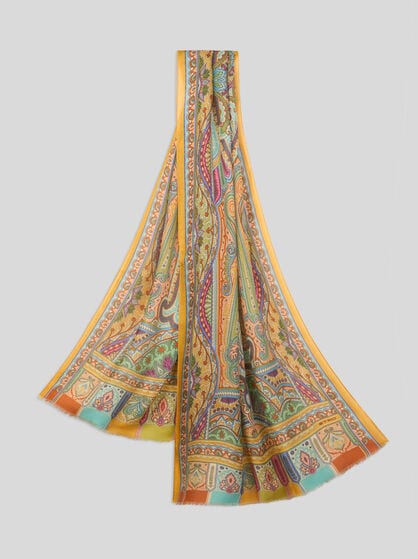 PAISLEY CASHMERE-BLEND SCARF