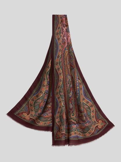 PAISLEY-SCHAL AUS WOLLE UND SEIDE