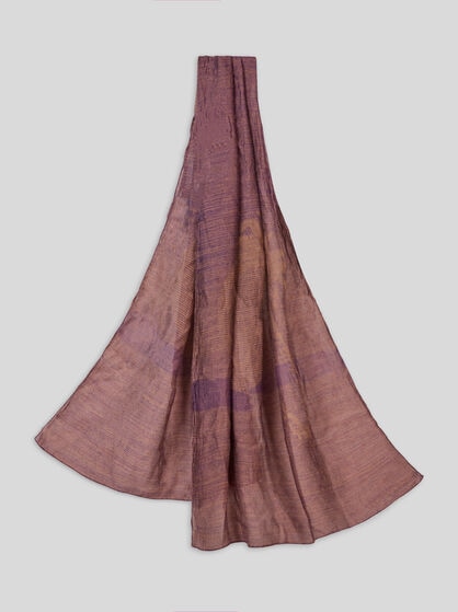 SILK-BLEND SCARF WITH PALM-TREE MOTIF