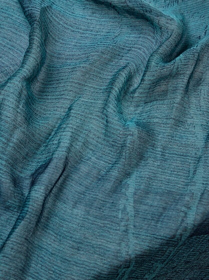 SILK-BLEND SCARF WITH PALM-TREE MOTIF