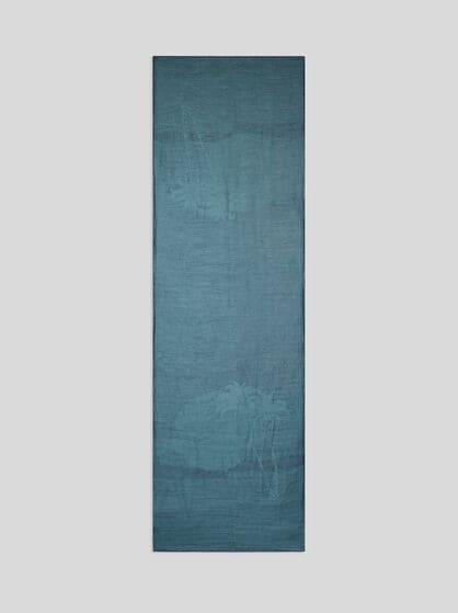 SILK-BLEND SCARF WITH PALM-TREE MOTIF