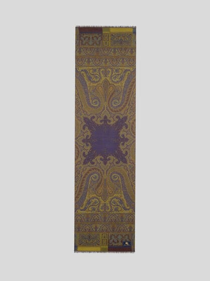 WOOL AND SILK JACQUARD SCARF