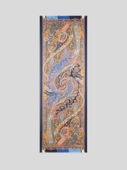 CASHMERE AND SILK SCARF WITH PAISLEY PRINT