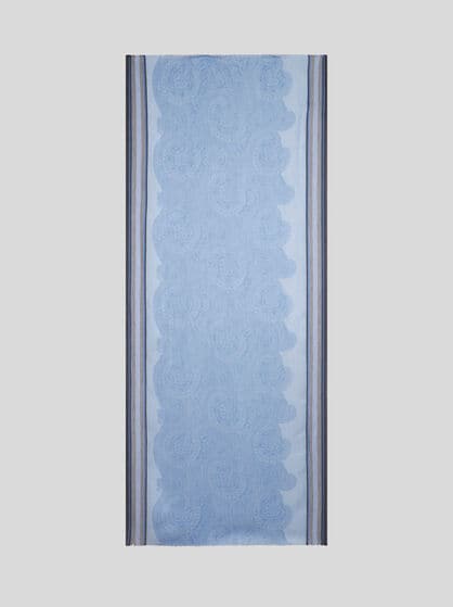 PAISLEY SCARF WITH STRIPES