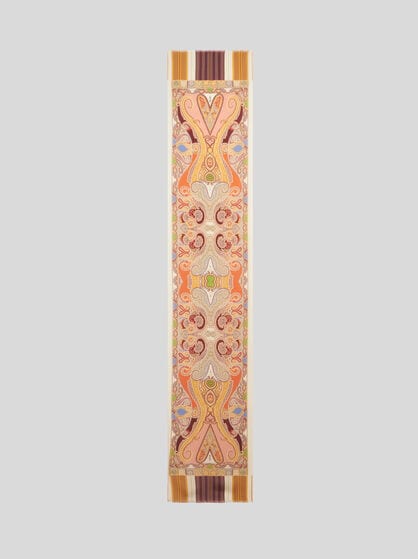 MULTICOLOURED PAISLEY SILK SCARF