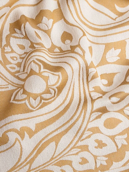 PRINTED WOOL- AND SILK-BLEND SCARF