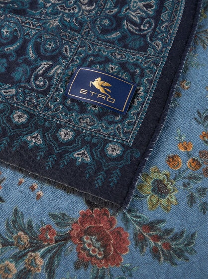 WOOL AND SILK JACQUARD SCARF