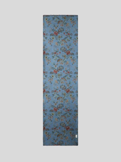 WOOL AND SILK JACQUARD SCARF