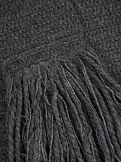 WOOL AND ALPACA SCARF WITH FRINGING