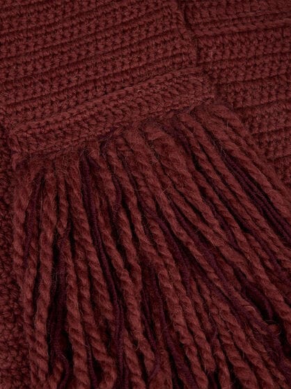 WOOL AND ALPACA SCARF WITH FRINGING