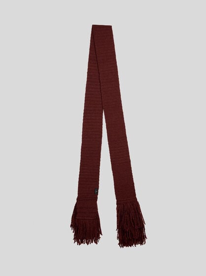 WOOL AND ALPACA SCARF WITH FRINGING