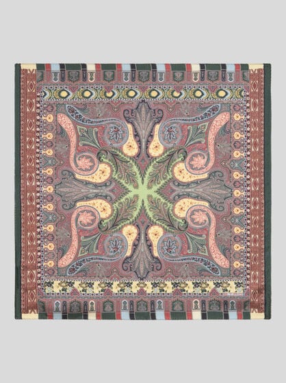PRINTED SILK POCKET SQUARE
