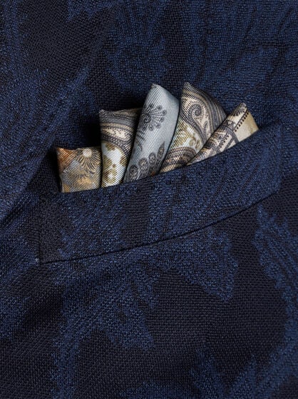 PRINTED SILK POCKET SQUARE