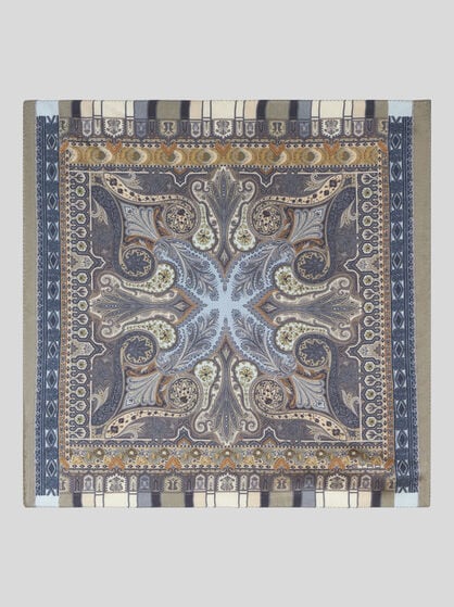 PRINTED SILK POCKET SQUARE