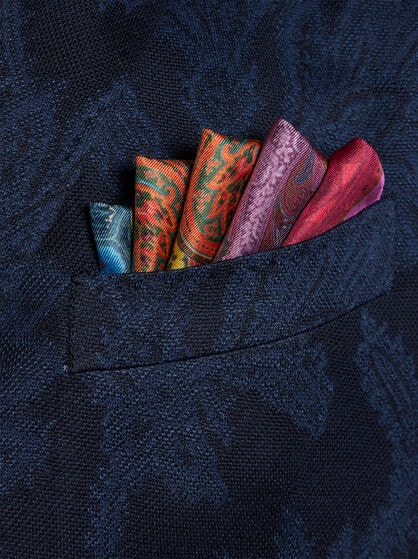 PRINTED SILK POCKET SQUARE