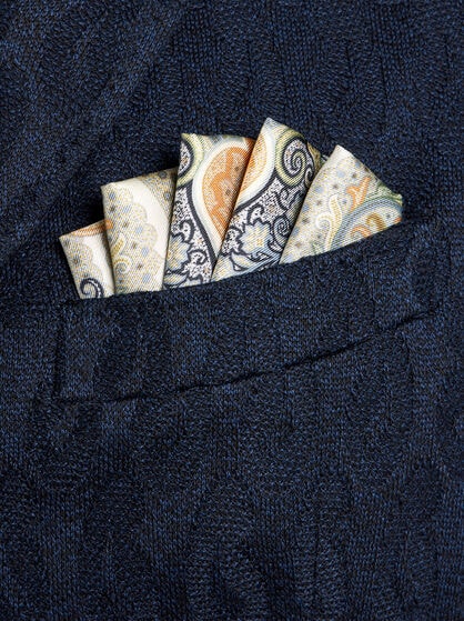 PRINTED SILK POCKET SQUARE