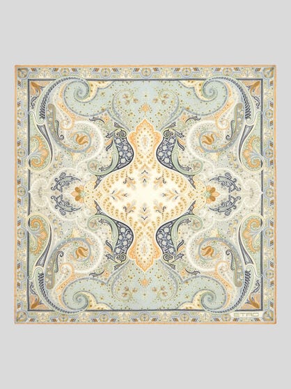 PRINTED SILK POCKET SQUARE
