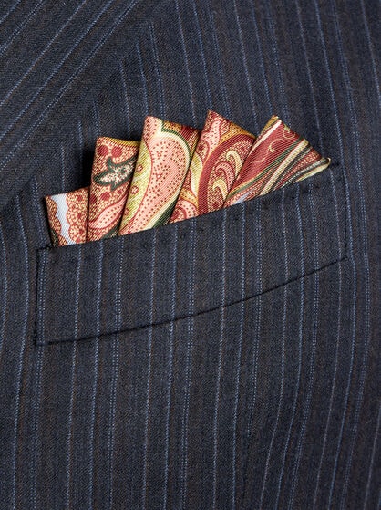 PRINTED SILK POCKET SQUARE