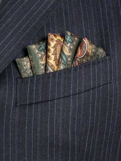 PRINTED SILK POCKET SQUARE