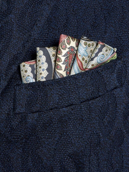 PRINTED SILK POCKET SQUARE