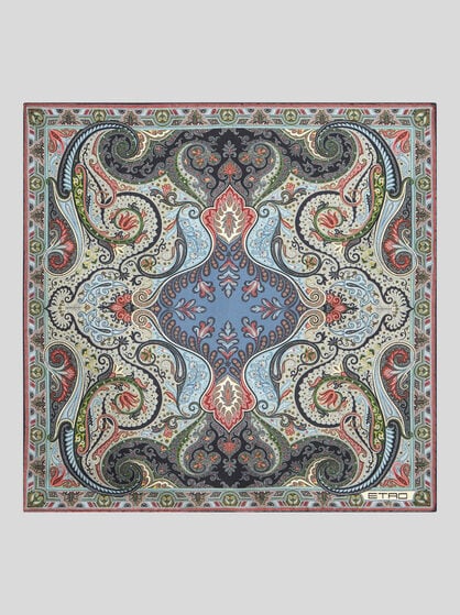 PRINTED SILK POCKET SQUARE