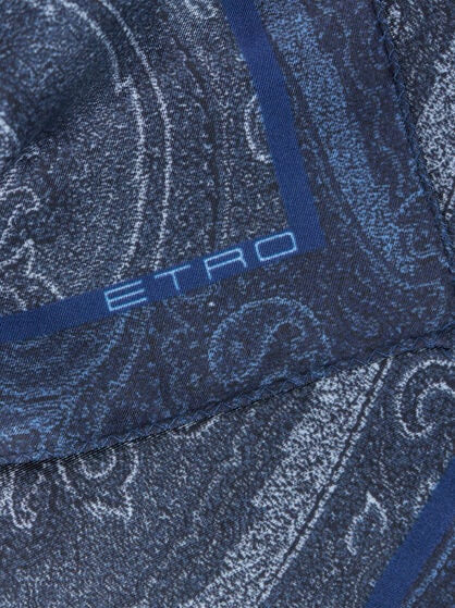PRINTED SILK POCKET SQUARE