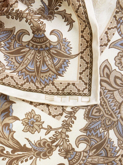 LEAFY SILK POCKET SQUARE