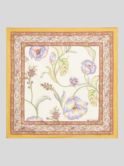PRINTED SILK POCKET SQUARE