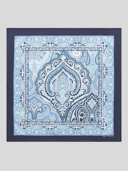 POCHETTE EN SOIE À MOTIF PAISLEY