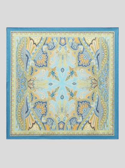 PASILEY-PRINT SILK POCKET SQUARE
