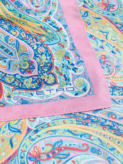 SILK PAISLEY POCKET SQUARE