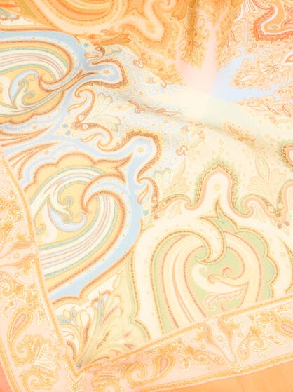 PATTERNED SILK TWILL POCKET SQUARE