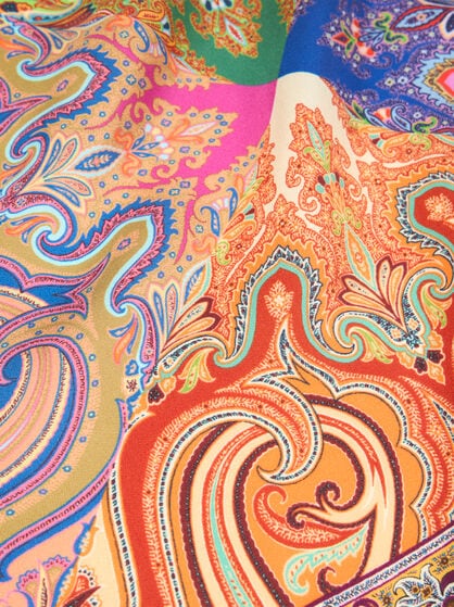 PATTERNED SILK TWILL POCKET SQUARE