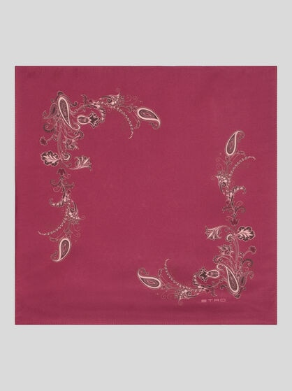 PRINTED SILK POCKET SQUARE