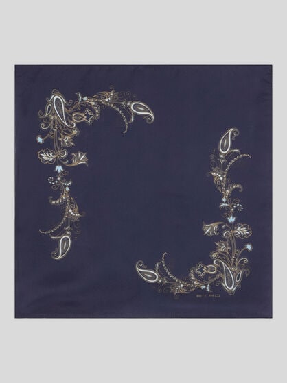 PRINTED SILK POCKET SQUARE
