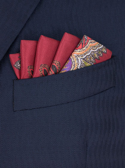 MICRO PAISLEY POCKET SQUARE