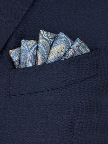PRINTED SILK POCKET SQUARE