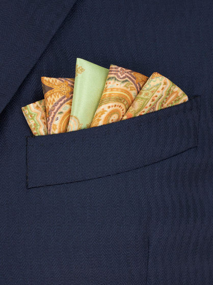 PRINTED SILK POCKET SQUARE