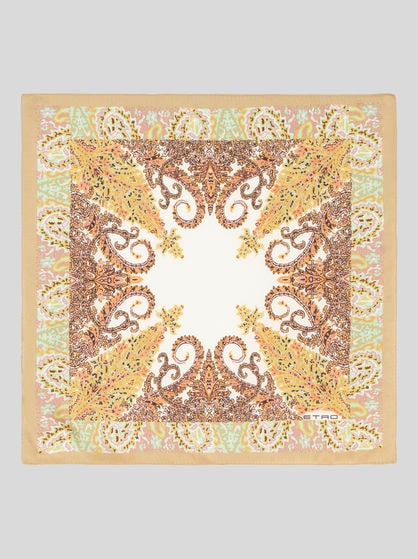 PRINTED SILK POCKET SQUARE