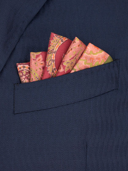PRINTED SILK POCKET SQUARE